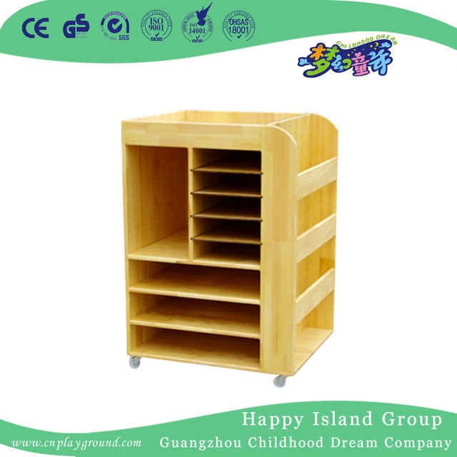 School Wooden Made Curved Cabinet Shelf (HG-4506) 