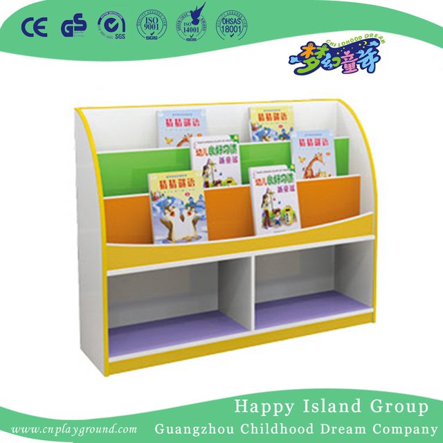Blue School Toddler Wooden Staged Book Shelf (HG-6104)