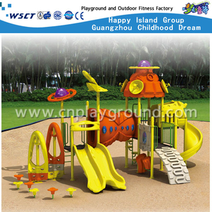 Middle Size Outdoor Orange Children Plastic Outer Space Galvanized Steel Playground (HA-03501) 
