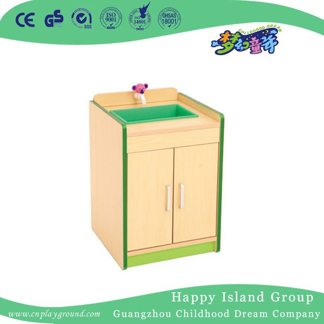 Kindergarten Toddler Role Play Wooden Washer Modeling Cabinet (HG-4404)
