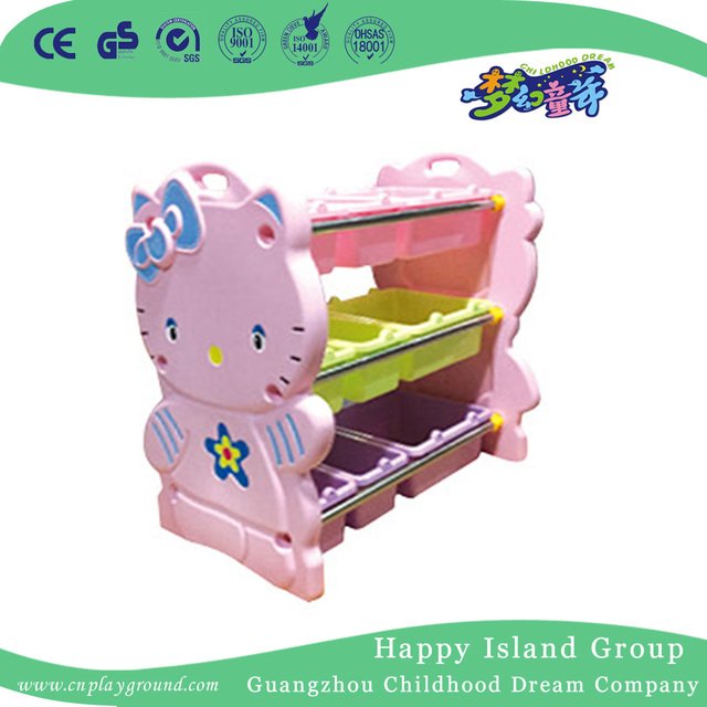 School Small Cartoon Rabbit Corner Storage Shelf (HG-7105)