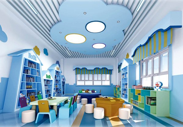 School Blue Theme Modern Whole Solution for Children