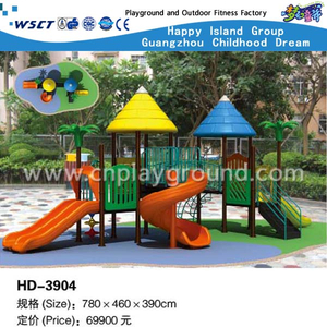 Safe and Green Play Set Sevilla Galvanized Steel Playground Equipment with Plastic Slide (HD-3904) 