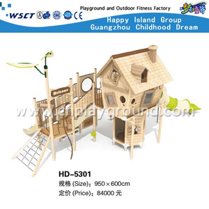 Special Design Outdoor Children Wooden House Playground Equipment (HD-5301) 
