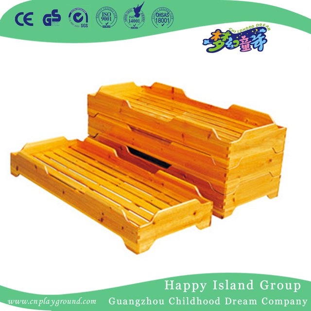 Preschool Wooden Convertible Portable Bed for Toddler (HG-6405)