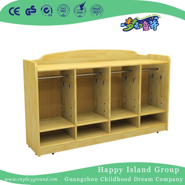 Kindergarten Furniture Wooden Children Bag Storage Shelf (HG-4209)