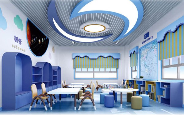 School Blue Theme Modern Whole Solution for Children