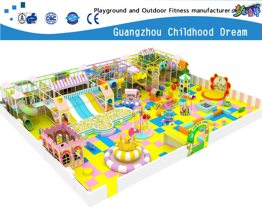 Middle Cartoon Indoor Playgrounds With Slide Equipment For Shopping Mall (H13-60022)