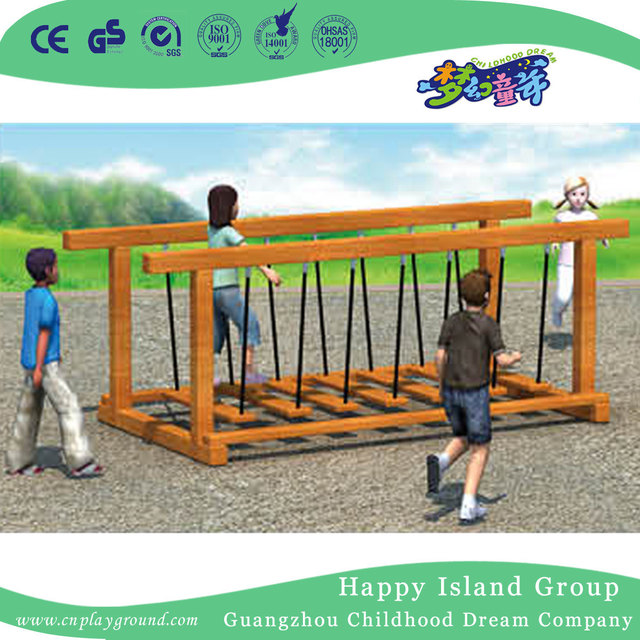 Outdoor Wooden Bridge Gym Children Frames Playground equipment (HF-17402)