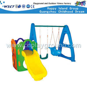 Outdoor Plastic Toys Small Size Slide &Swing Toddler Playground (M11-09104)