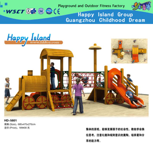  High Quality Outdoor Wooden Playground with Slide for Children Play (HD-5601) 