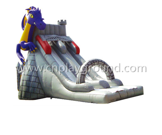 14. Outdoor Cartoon Dragon Inflatable Slide for Residential Area (HD-9603) www.cnplayground.com