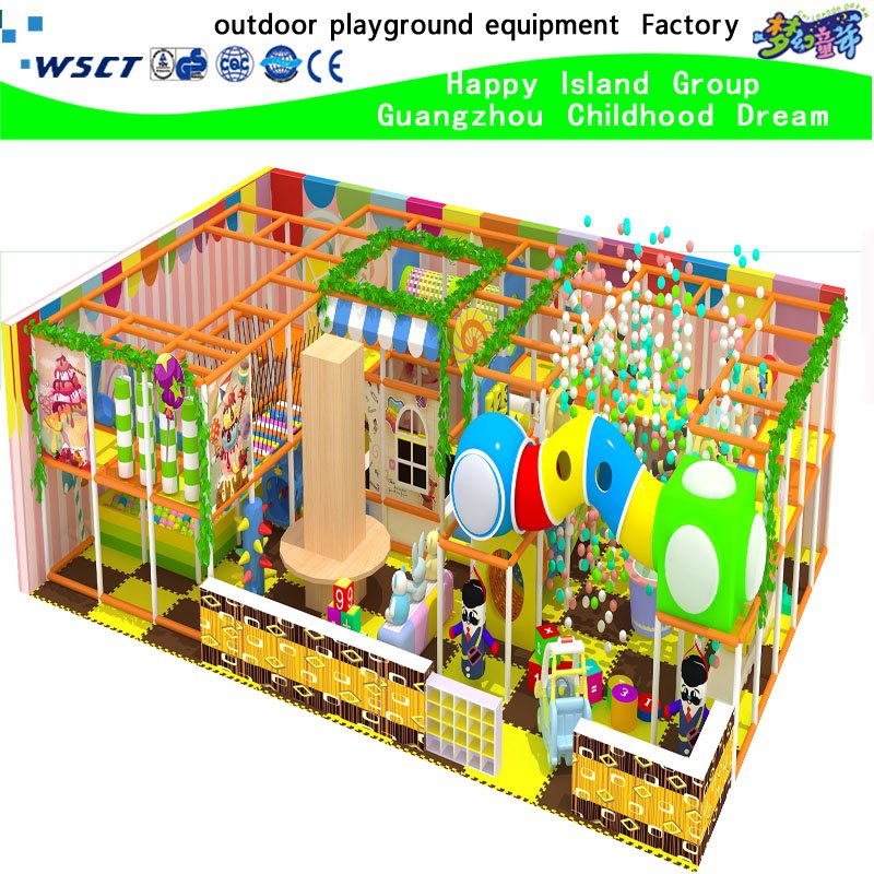 Indoor playground with Cartoon for kids castle and amusement park (H15-6004)