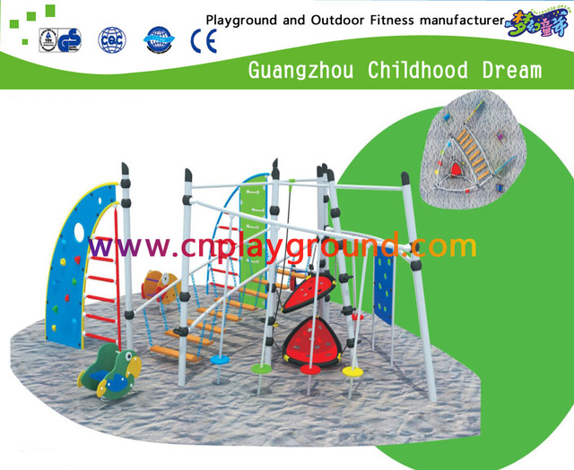 Outdoor Combination Climbing Frames Structures with Crawl Equipment (A-17602)