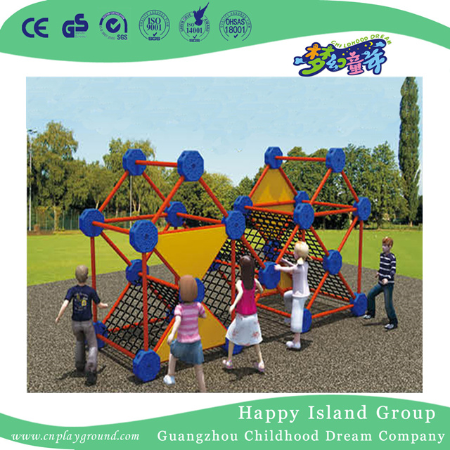 Outdoor Children Climbing Frames Playground with Irregularity Net HF-18402