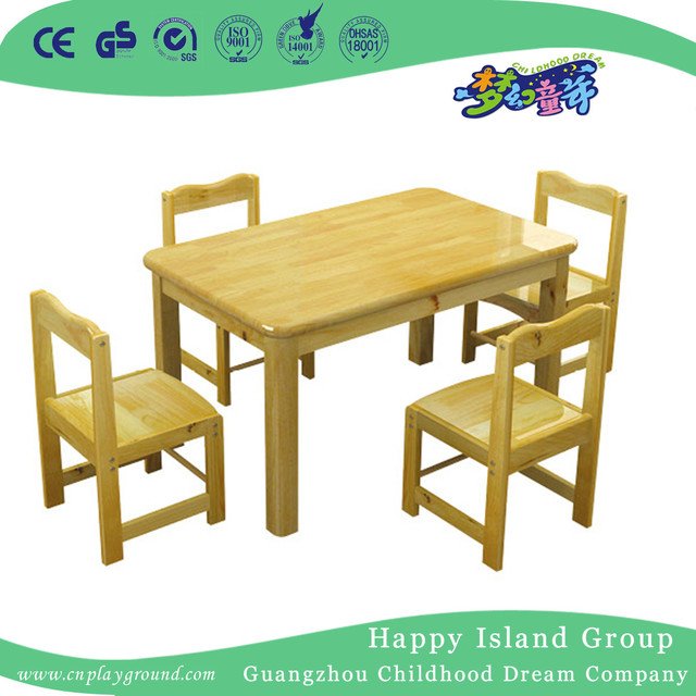 Kindergarten Wooden Combination Table Set for Eight (HG-3804)