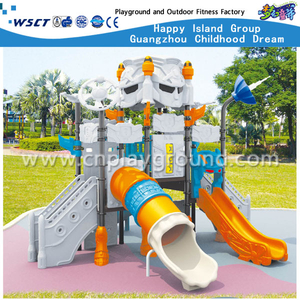 Outdoor Small Size Children Robot Galvanized Steel Playground with Slide Equipment (HA-06501)