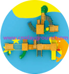 Kindergarten Outdoor Wooden Slide Combination Playground for Kids Play (HF-17201) www.cnplayground.com