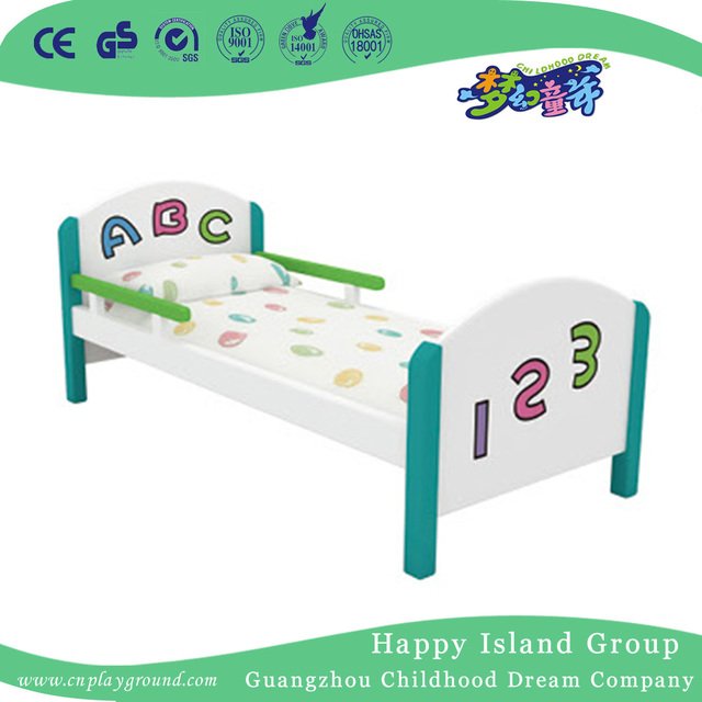 Kindergarten Kids Wooden Extensible School Bed on Wall with Cabinet (HG-6403)