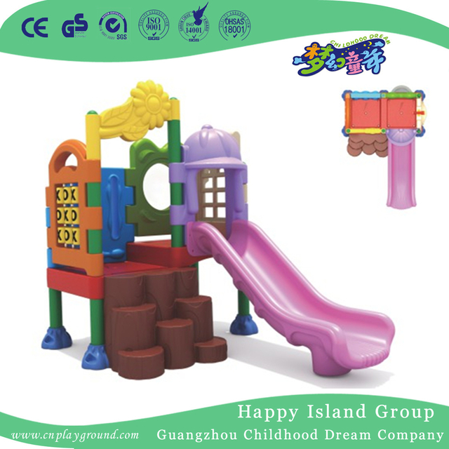 Simple Cartoon Plastic Small Slide Playground Equipment (ML-2009001)