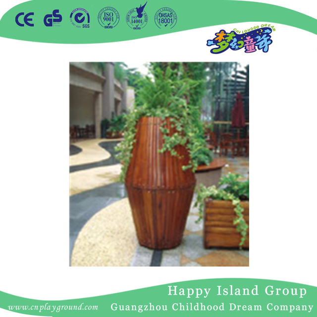 Public New Design Outdoor Wood Flowerpot (HHK-14815)