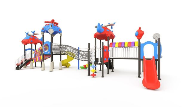 Helicopter-Themed Kids Plastic Outdoor Play Set (HHK-0508)