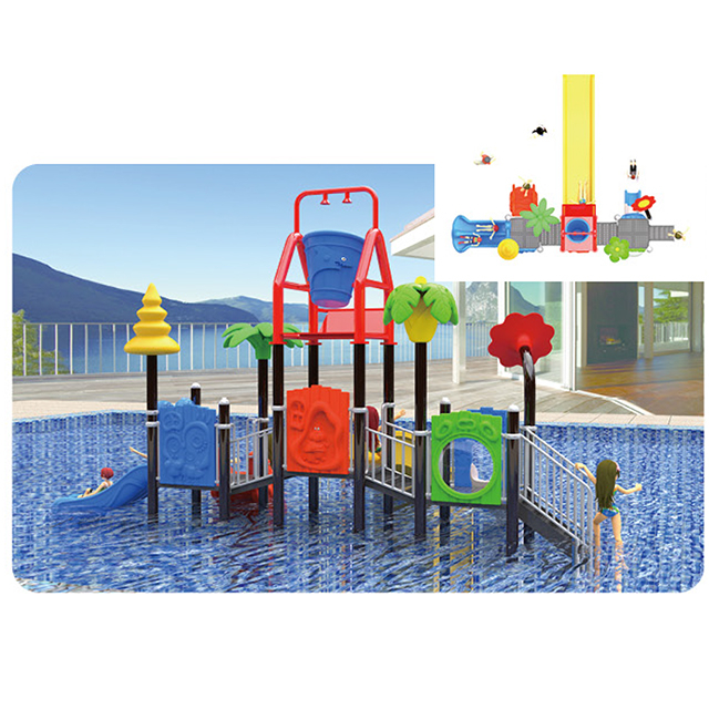 Small flower Water Park Playground with Open Slide For Sale(HLD-06201)