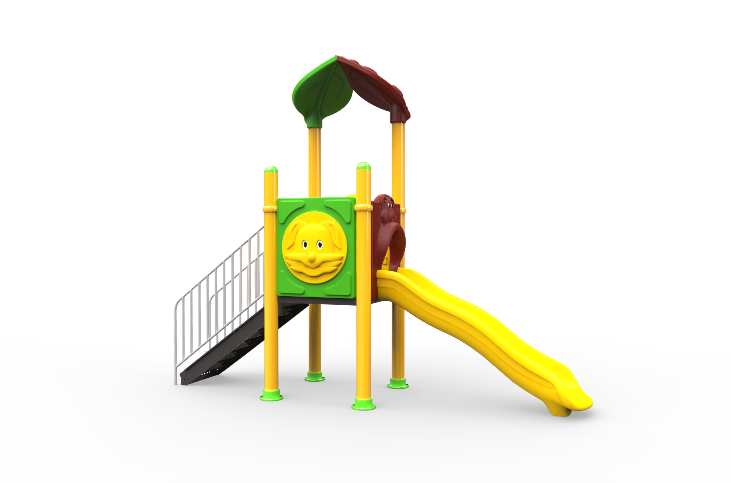 Preschool Outdoor Single Slide Play Structure(HLD2601-SOPECUS04)