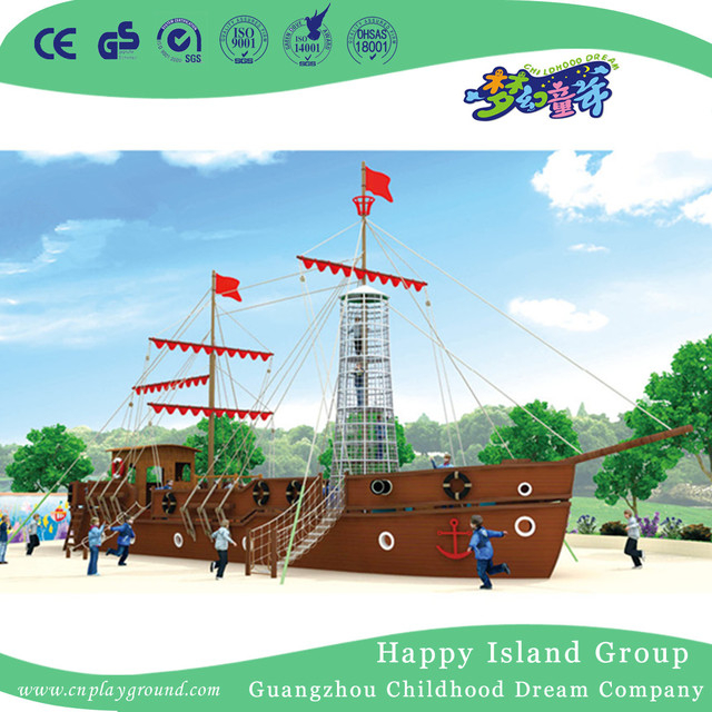 Outdoor School Large Wooden Pirate Ship Playground (HHK-5701)