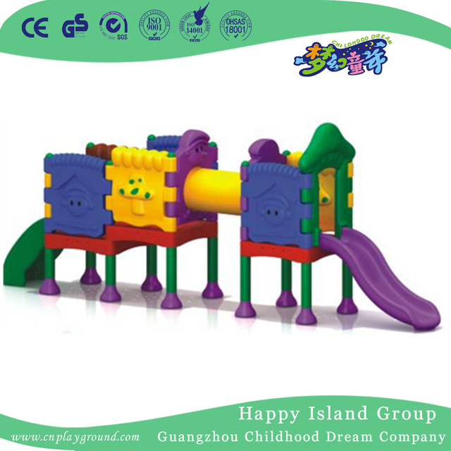 Children Play Plastic Small Combination Slide Playground (WZY-473-40)