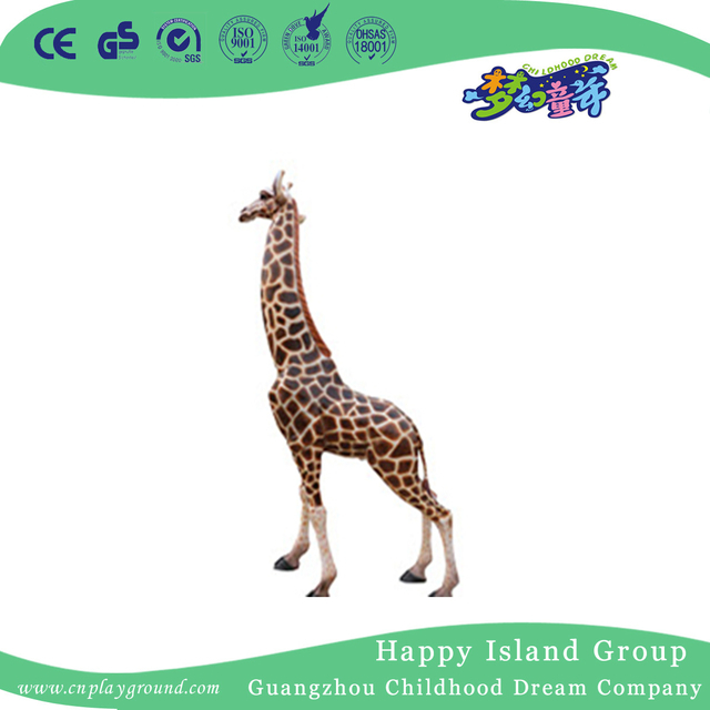 Outdoor FRP Large Strong Giraffe Animal Sculpture (HHK-12802) 