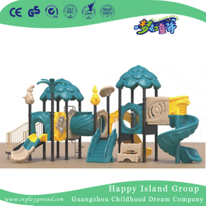 Kindergarten Children Play Slide Tree House Playground (1915901)