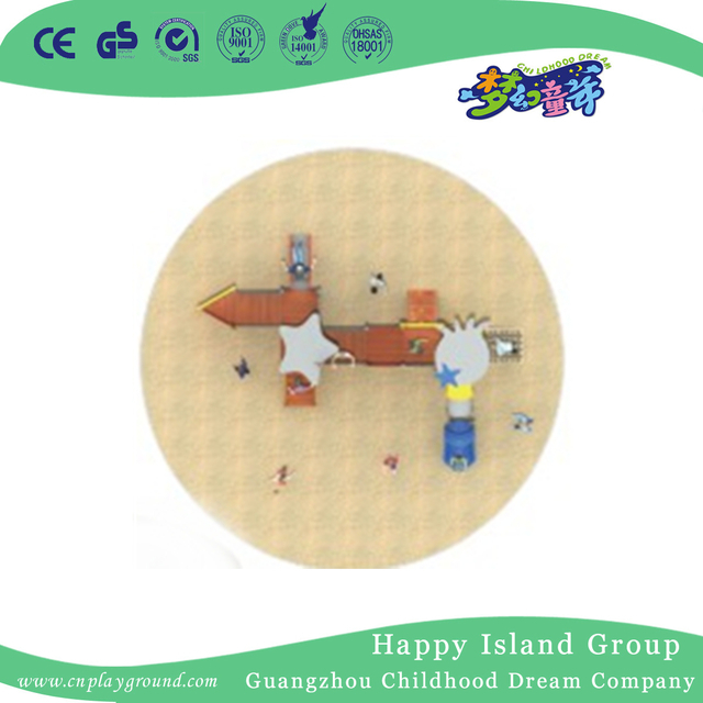 Outdoor Middle PE Board Combination Slide Toddler Playground (1920201)