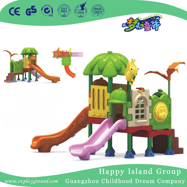 Kindergarten Outdoor Plastic Small Slide Playground (ML-2007802)