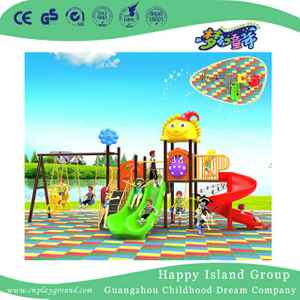 Colorful Cartoon Children Slide and Swing Playground (BBE-B21)