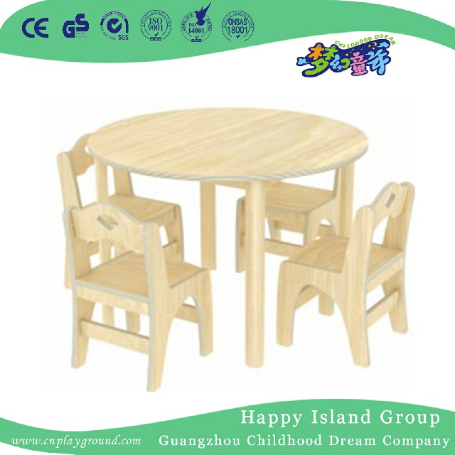 Indoor Kindergarten Children Wood Round Table (19A7102)