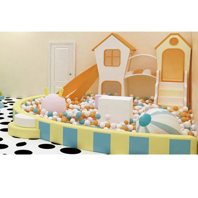 Desert Cactus Indoor Playground with Multi-slides And Net Tunnel (HLD-08903)