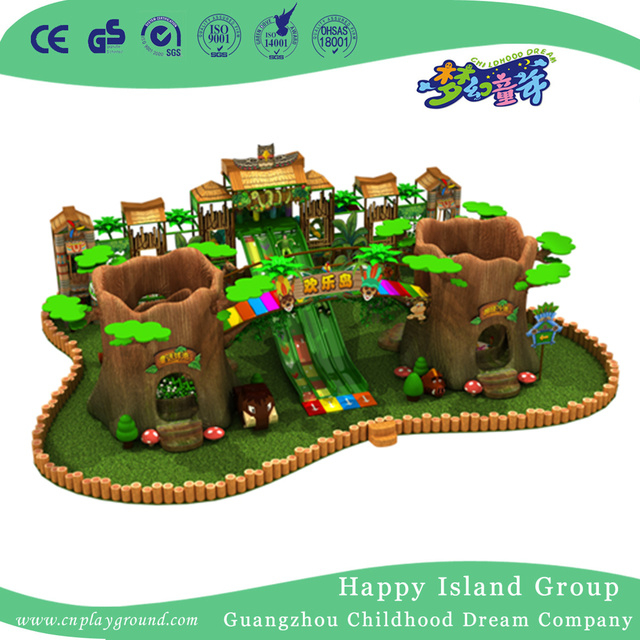 Cartoon Animal Half Open Tree House Small Indoor Playground (TQ-180701)