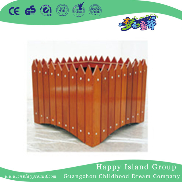 Outdoor Wooden Hexagon Flowerbox for Public (HHK-14808)