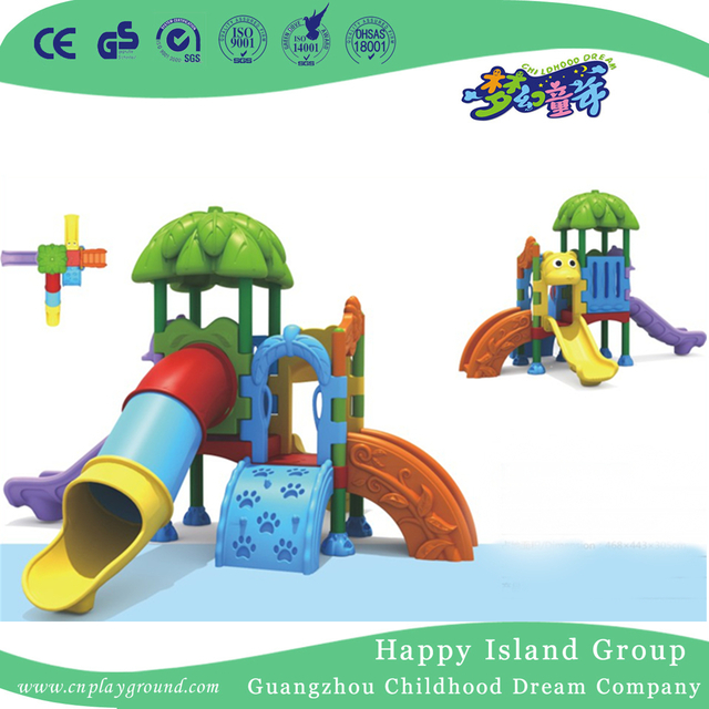 Simple Cartoon Plastic Small Slide Playground Equipment (ML-2009001)