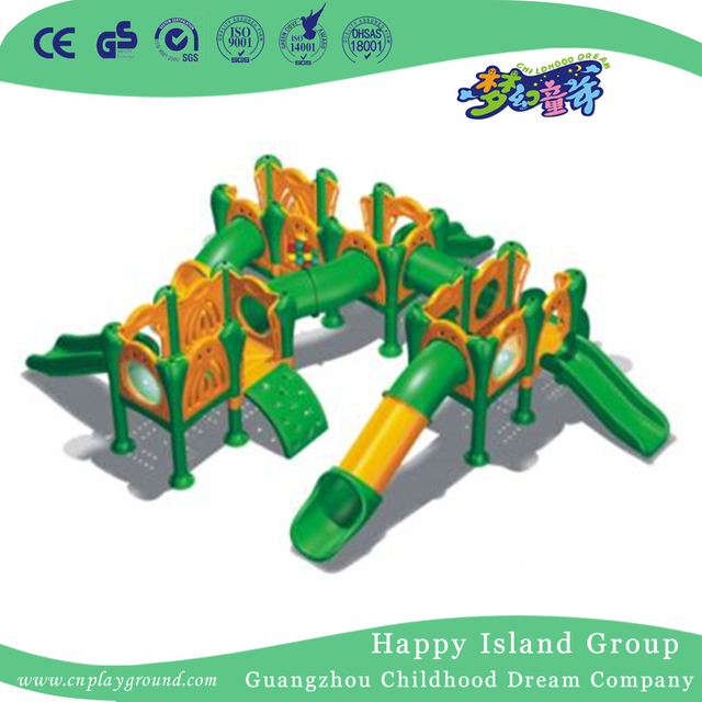 High Quality Outdoor Plastic Small Combination Slide Playground Equipment (WZY-414)