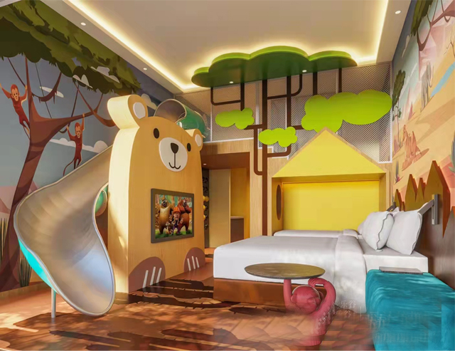 Hotel Family Room Cartoon Indoor Playground 