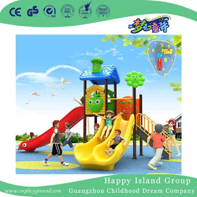 Cartoon Slide Plastic Children Playground For Promotion (BBE-B4)