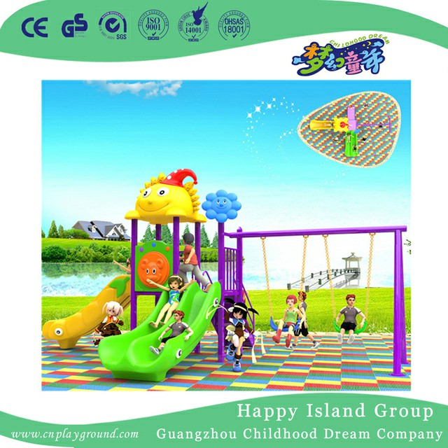 Kindergarten Outdoor Children Play Slide and Swing Combination Set (BBE-B0)