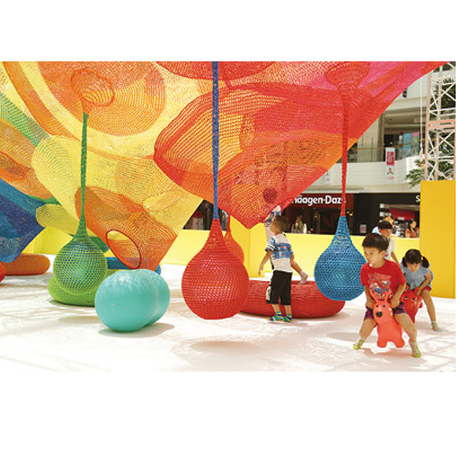 Children rope net equipment with ring cushions(HLD-09901)