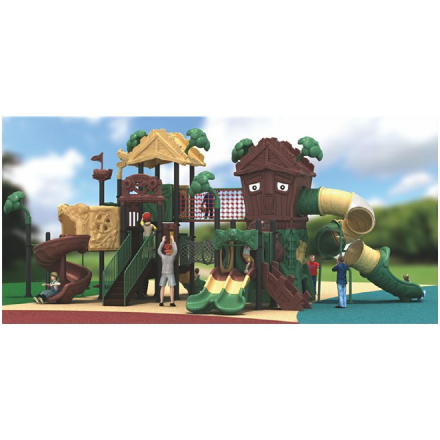 Outdoor Commercial Tree House Children Slide Playground (ML-2001201)