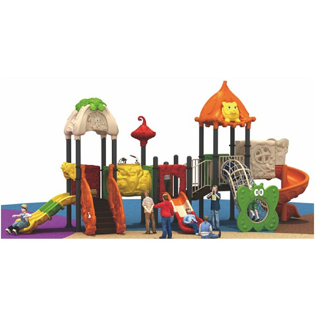 Outdoor Red Slide Cartoon Animal Playground With Climbing (ML-2005002)