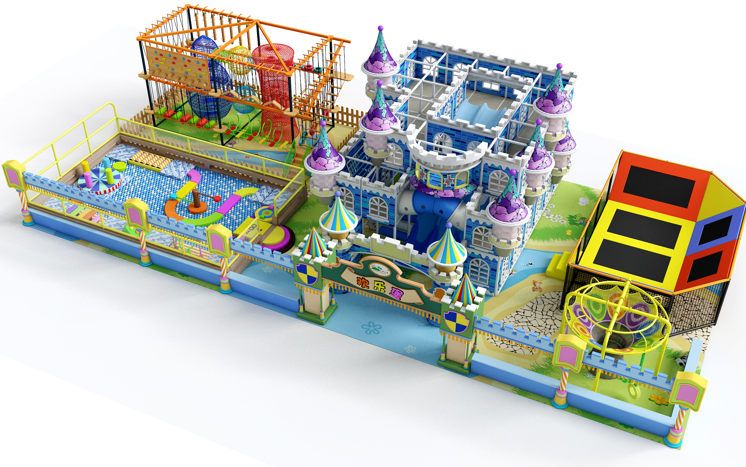 Large Castle-Themed Indoor Playground for Malls & Family Centers(HHK-9995)