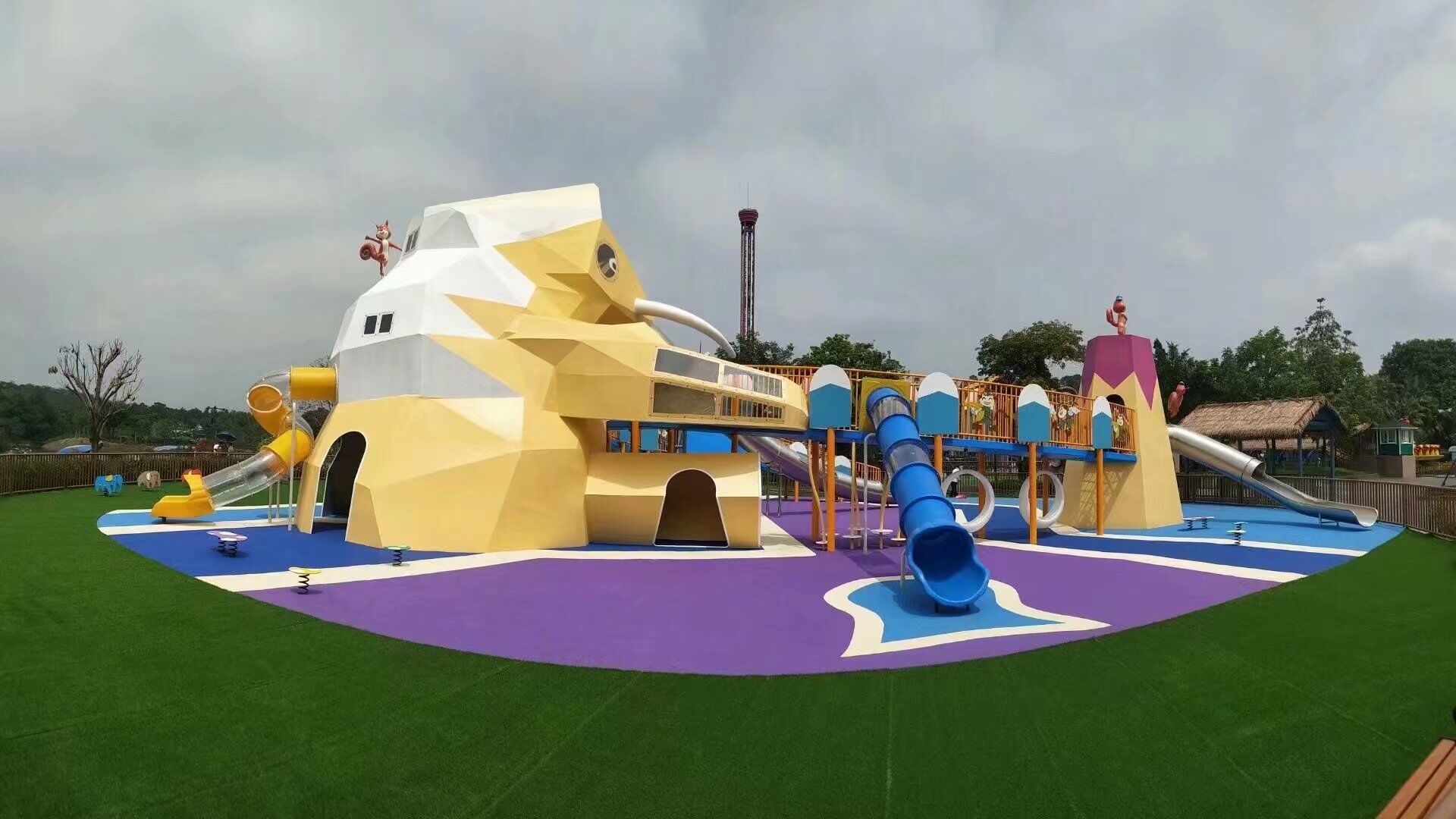 Outdoor customized elephant playground combination +8615989279205 from China most famous creative playground manufacturer