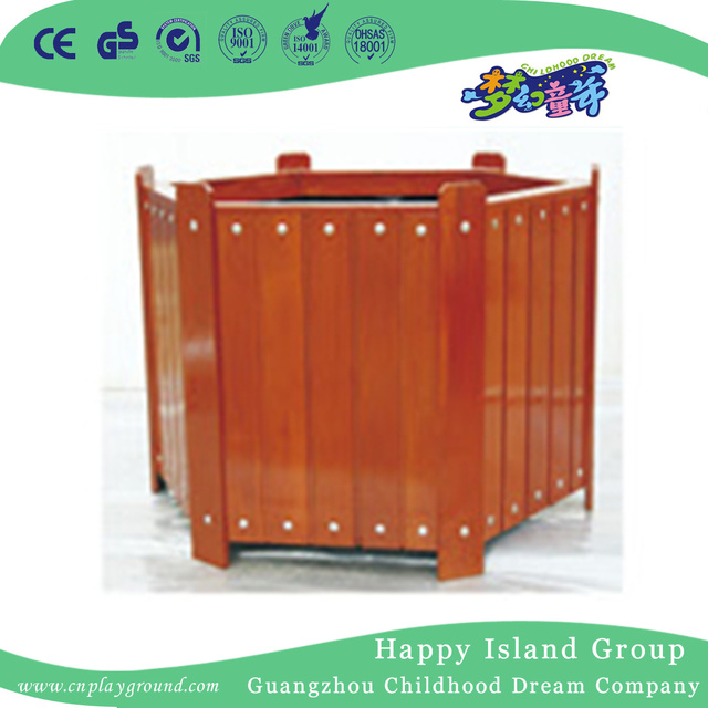 Outdoor Backyard Square Wooden Flowerpot (HHK-14807)